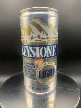 Vintage Beer Can Keystone Light Specially Lined Can Empty Aluminum Can